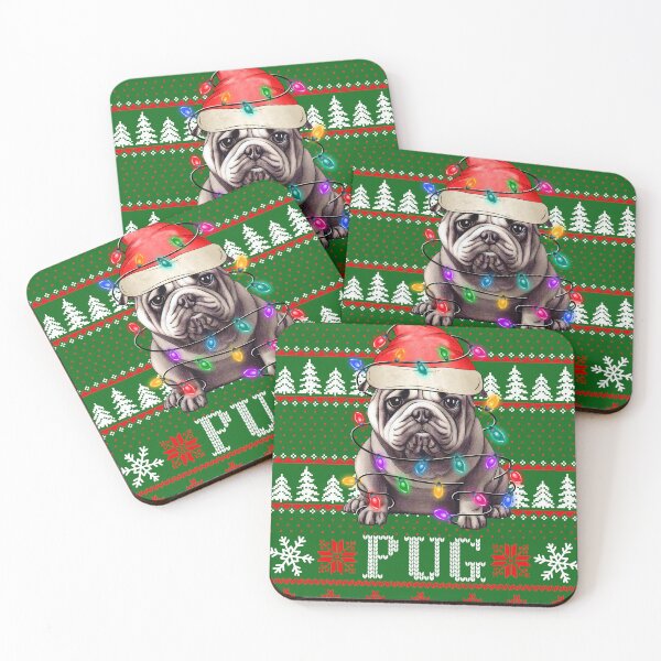 Item preview, Pug ugly christmas sweater - Pug Dog lover xmas ugly pajama - Pug through the snow designed and sold by wear4gamers.