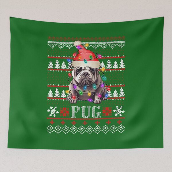 Item preview, Pug ugly christmas sweater - Pug Dog lover xmas ugly pajama - Pug through the snow designed and sold by wear4gamers.