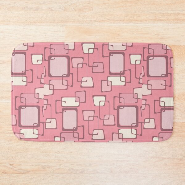 Item preview, Skewed Squares Midcentury Pattern Pink Vanilla designed and sold by thepixelgarden.