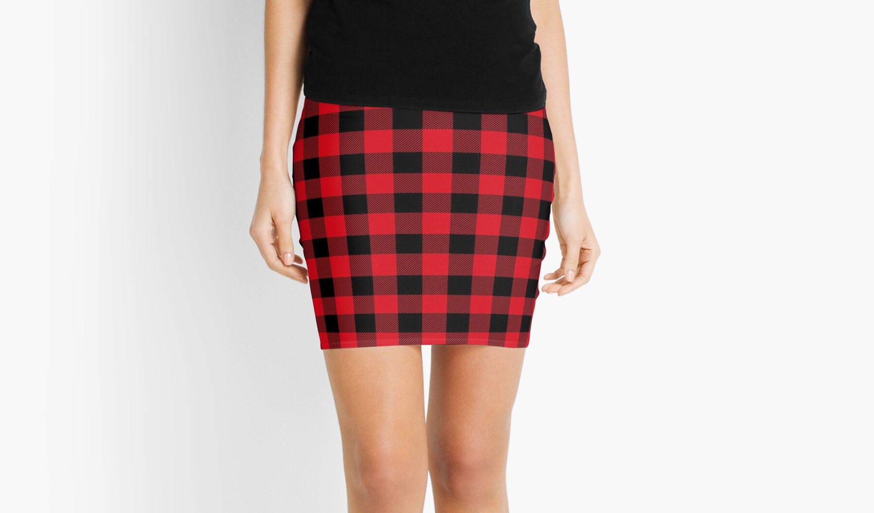 Red and plaid black mini skirt advise to wear for summer in 2019 Red and plaid black mini skirt advise dress in on every day in 2019