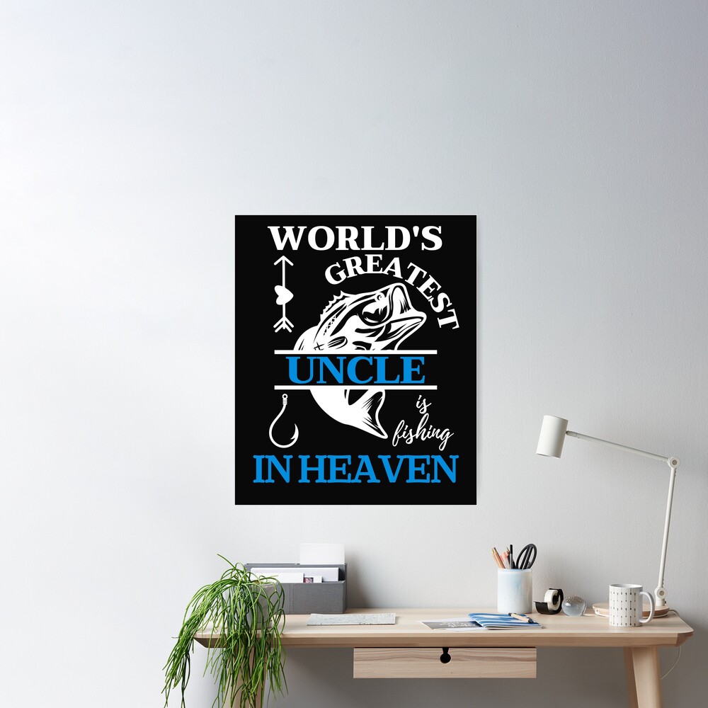 World's Greatest Brother Fishing in Heaven Family Memorial Poster
