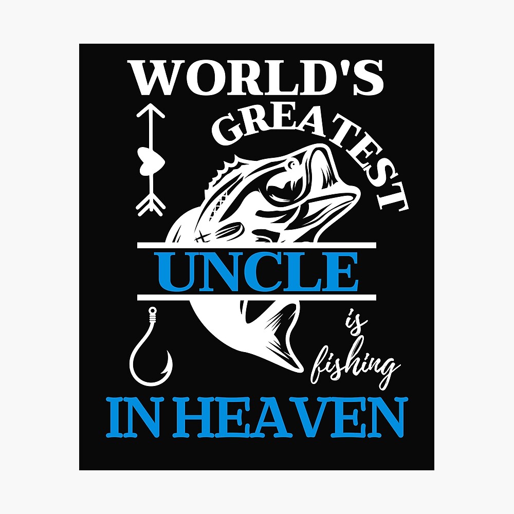 World's Greatest Brother Fishing in Heaven Family Memorial Poster