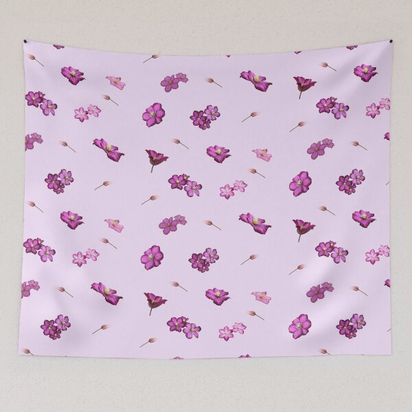 Item preview, Pink Clematis Flowers Pattern designed and sold by AloraDawnEve.
