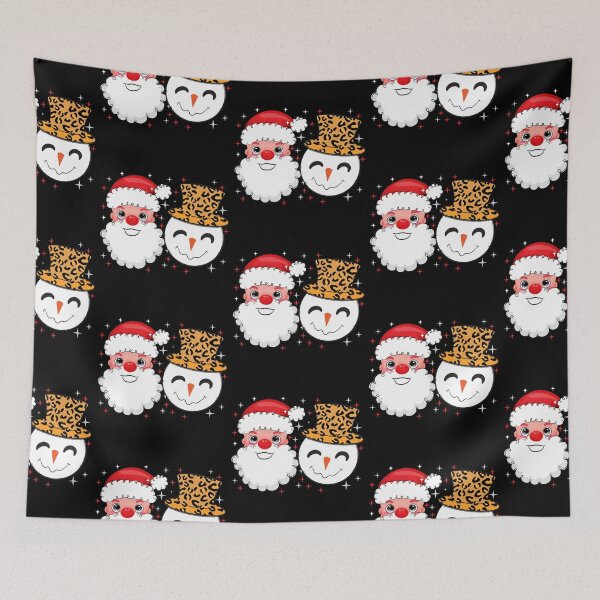 Item preview, Cute Santa Claus and Snowman Christmas design designed and sold by MisPuHoney.