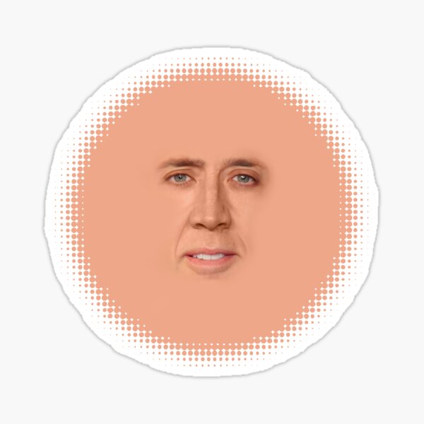 nicolas cage - cara Pegatina