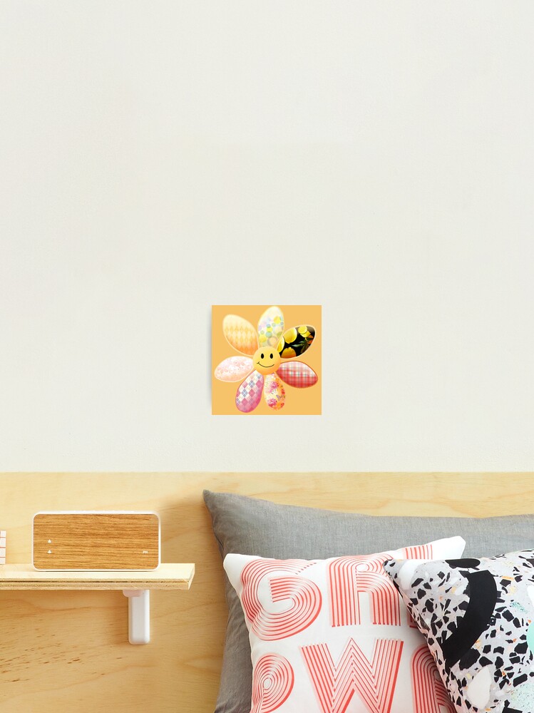 Thumbnail 2 of 3, Photographic Print, Quilt Patterned Flower designed and sold by JavaDraws.