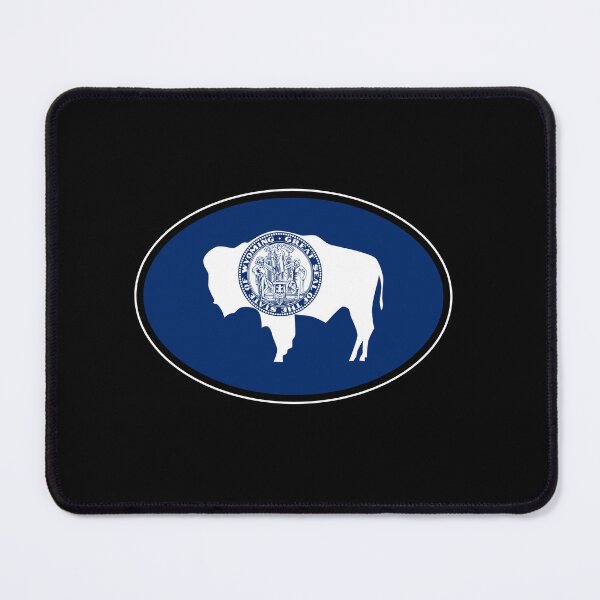 Item preview, Wyoming State Flag Oval Travel Bumper Sticker for your Car or Luggage.  designed and sold by BBTravels.