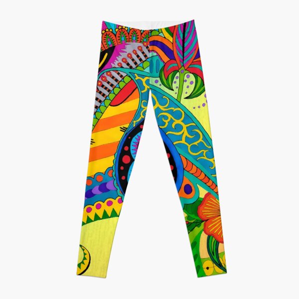 Design 51 single colored with bg Leggings