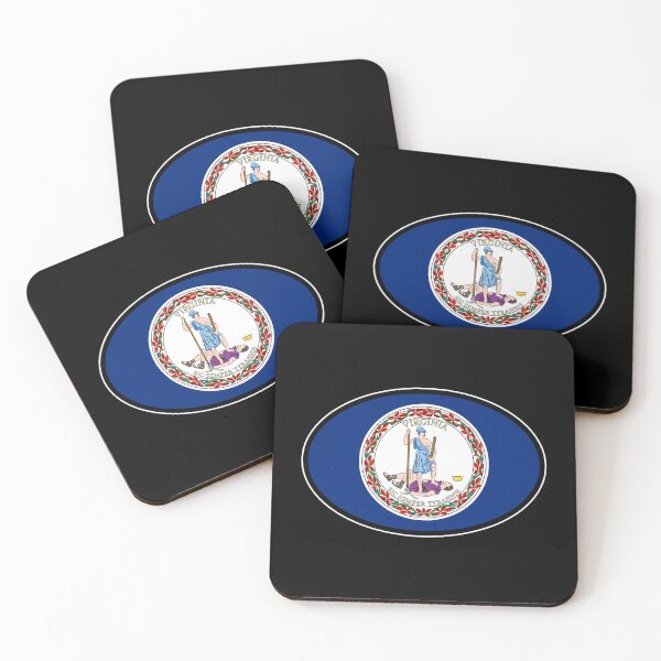 Item preview, Virginia State Flag Oval Travel Bumper Sticker for your Car or Luggage.  designed and sold by BBTravels.