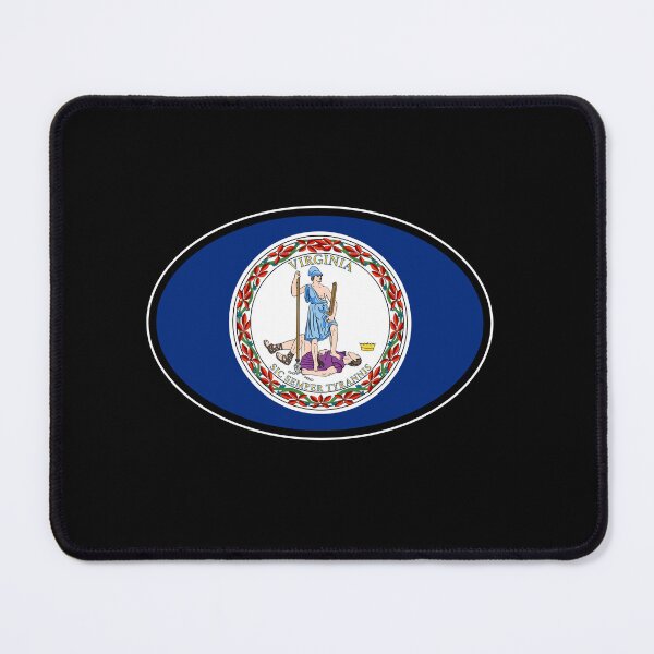 Item preview, Virginia State Flag Oval Travel Bumper Sticker for your Car or Luggage.  designed and sold by BBTravels.