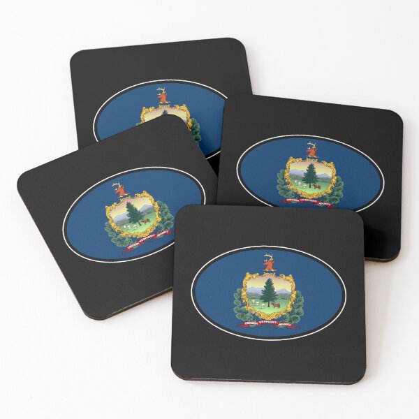 Item preview, Vermont State Flag Oval Travel Bumper Sticker for your Car or Luggage.  designed and sold by BBTravels.