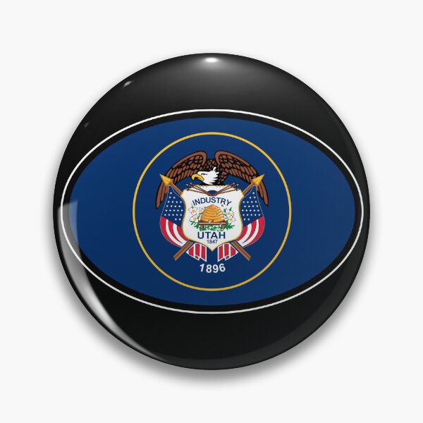 Item preview, Utah State Flag Oval Travel Bumper Sticker for your Car or Luggage.  designed and sold by BBTravels.