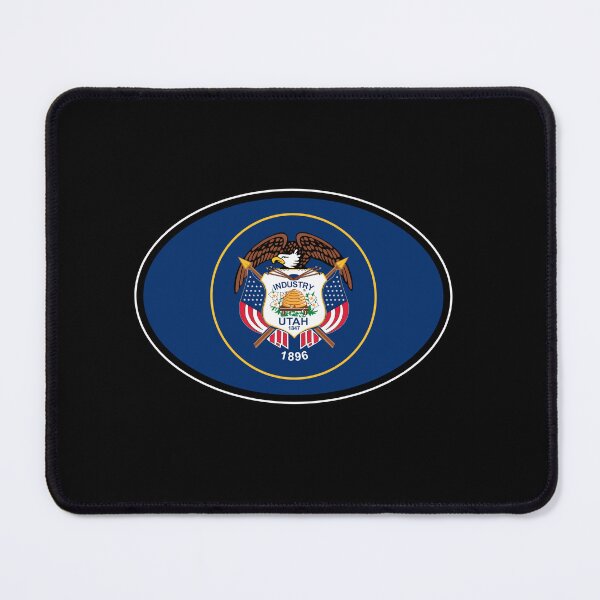 Item preview, Utah State Flag Oval Travel Bumper Sticker for your Car or Luggage. designed and sold by BBTravels.
