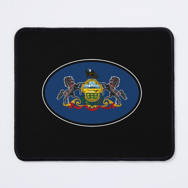Item preview, Pennsylvania State Flag Oval Travel Bumper Sticker for your Car or Luggage.  designed and sold by BBTravels.