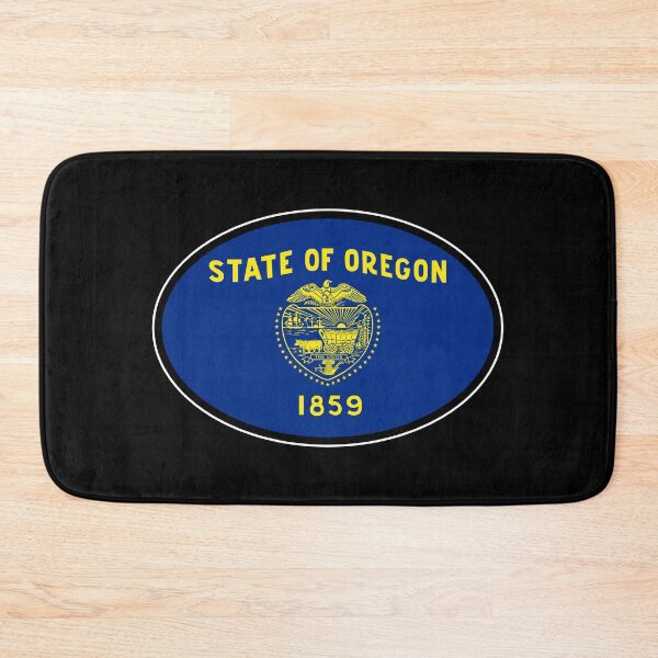 Item preview, Oregon State Flag Oval Travel Bumper Sticker for your Car or Luggage.  designed and sold by BBTravels.