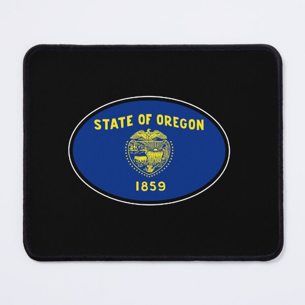 Item preview, Oregon State Flag Oval Travel Bumper Sticker for your Car or Luggage.  designed and sold by BBTravels.