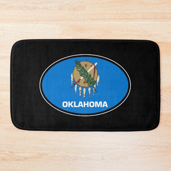 Item preview, Oklahoma State Flag Oval Travel Bumper Sticker for your Car or Luggage.  designed and sold by BBTravels.
