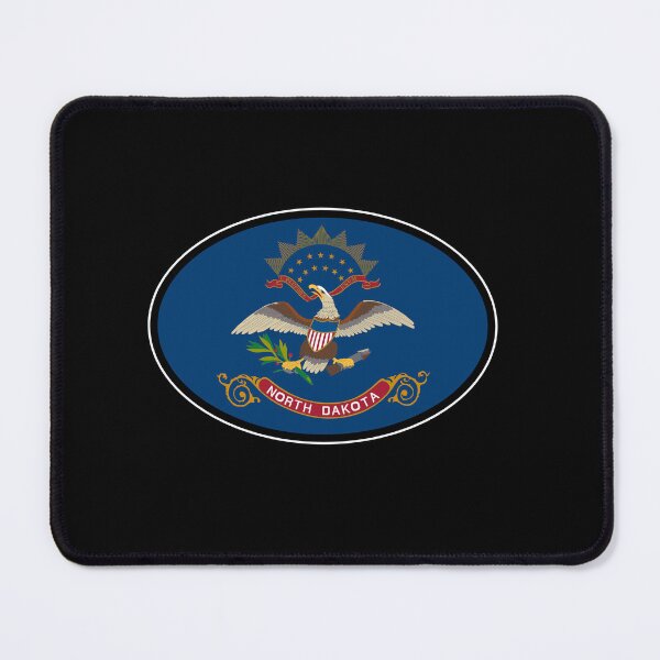 Item preview, North Dakota State Flag Oval Travel Bumper Sticker for your Car or Luggage.  designed and sold by BBTravels.