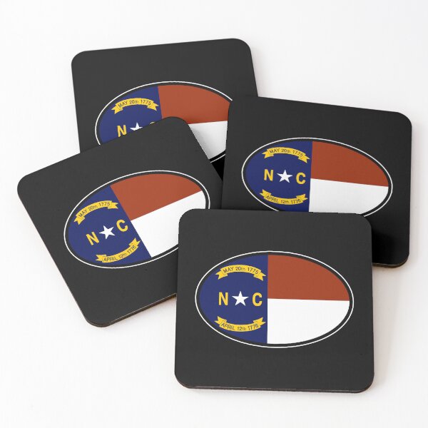 Aperçu de l'œuvre Autocollant de pare-chocs ovale de voyage de drapeau d'état de la Caroline du Nord pour votre voiture ou bagages. créée et vendue par BBTravels.