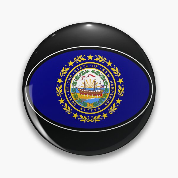 Artikelvorschau, New Hampshire-Staats-Flaggen-ovaler Reise-Autoaufkleber für Ihr Auto oder Gepäck. entworfen und verkauft von BBTravels.