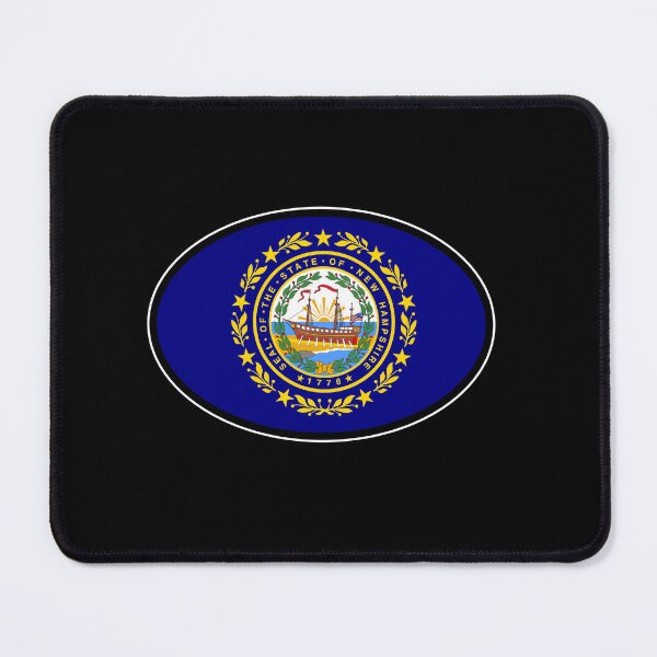 Item preview, New Hampshire State Flag Oval Travel Bumper Sticker for your Car or Luggage.  designed and sold by BBTravels.
