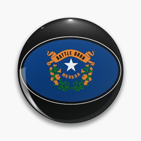 Item preview, Nevada State Flag Oval Travel Bumper Sticker for your Car or Luggage.  designed and sold by BBTravels.