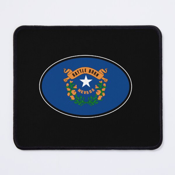 Item preview, Nevada State Flag Oval Travel Bumper Sticker for your Car or Luggage. designed and sold by BBTravels.