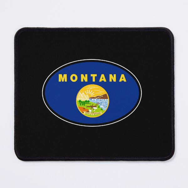 Item preview, Montana State Flag Oval Travel Bumper Sticker for your Car or Luggage.  designed and sold by BBTravels.