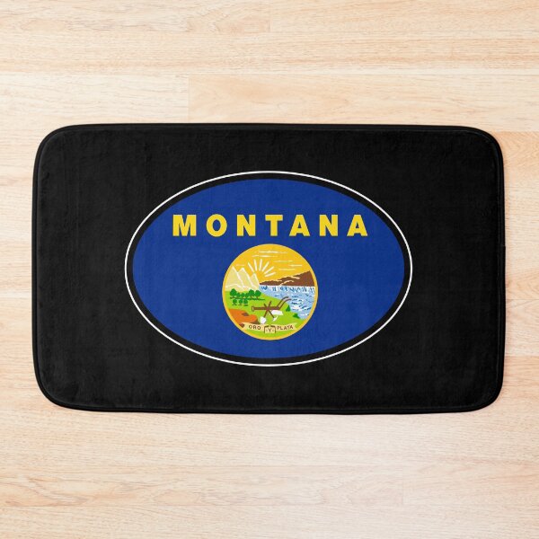 Item preview, Montana State Flag Oval Travel Bumper Sticker for your Car or Luggage.  designed and sold by BBTravels.