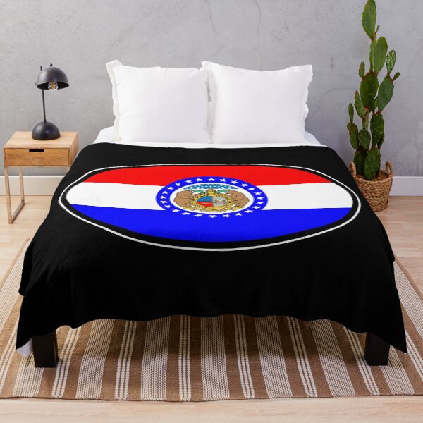 Item preview, Missouri State Flag Oval Travel Bumper Sticker for your Car or Luggage.  designed and sold by BBTravels.