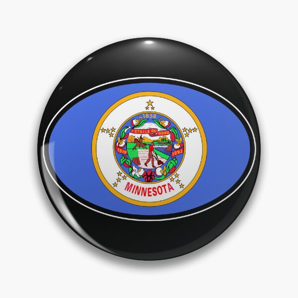 Item preview, Minnesota State Flag Oval Travel Bumper Sticker for your Car or Luggage.  designed and sold by BBTravels.