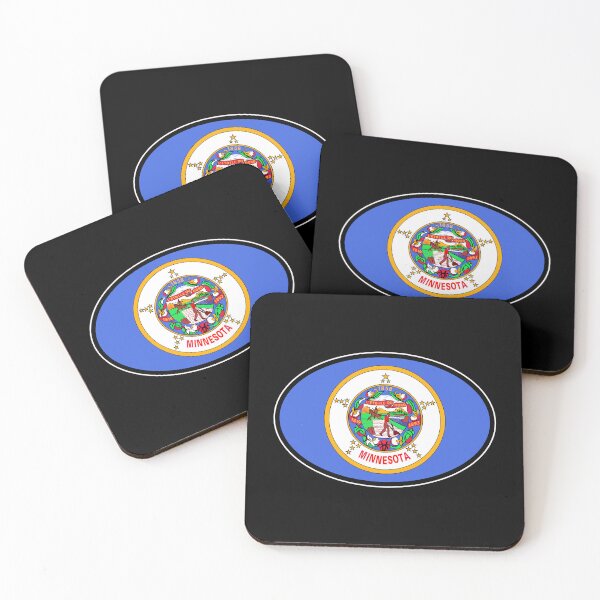 Item preview, Minnesota State Flag Oval Travel Bumper Sticker for your Car or Luggage.  designed and sold by BBTravels.