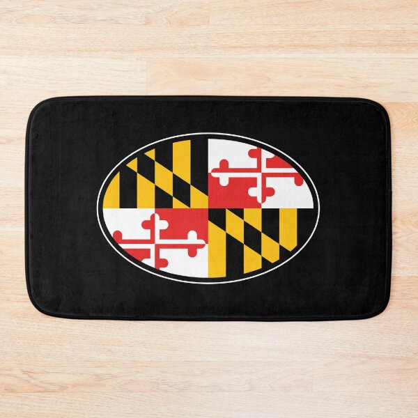 Item preview, Maryland State Flag Oval Travel Bumper Sticker for your Car or Luggage.  designed and sold by BBTravels.