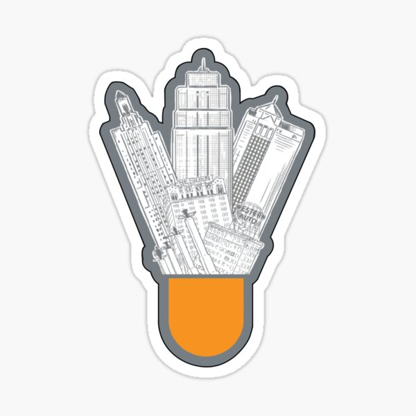 Kansas City shuttlecock Sticker