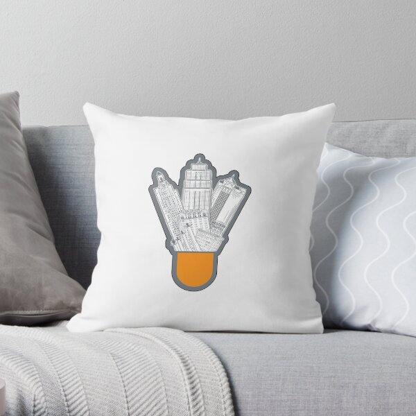 Kansas City shuttlecock Throw Pillow
