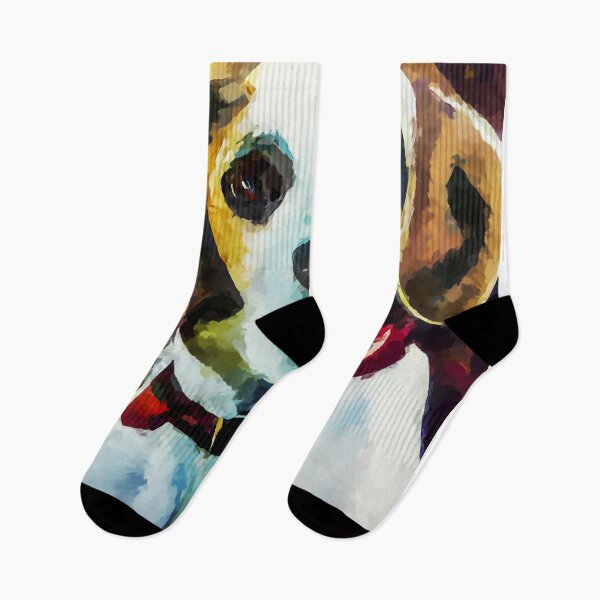 Item preview, Beagle portrait painting abstract art designed and sold by shrolts.