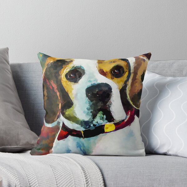 Item preview, Beagle portrait painting abstract art designed and sold by shrolts.