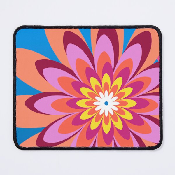 Item preview, colorful dahlia flowers blue designed and sold by Bakkia.