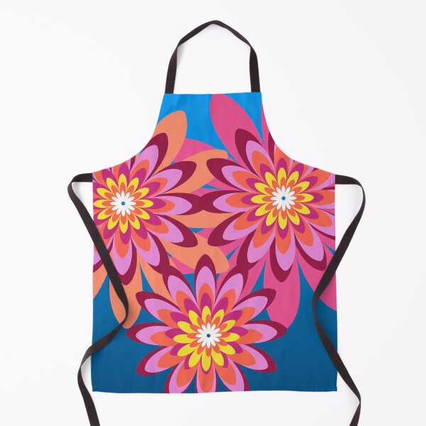 Item preview, colorful dahlia flowers blue designed and sold by Bakkia.
