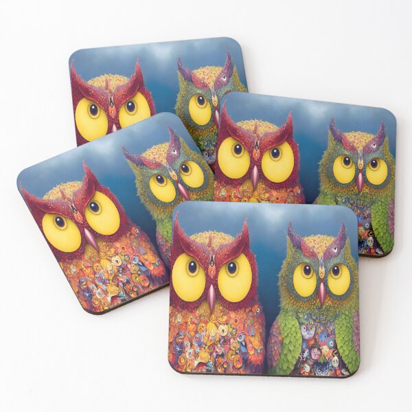 Item preview, Happy Owl Friends  designed and sold by @adorcharm Modern & Classic AI Art.