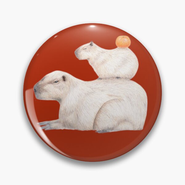 Artikelvorschau, Capybara - Rot entworfen und verkauft von YuNikDraw.