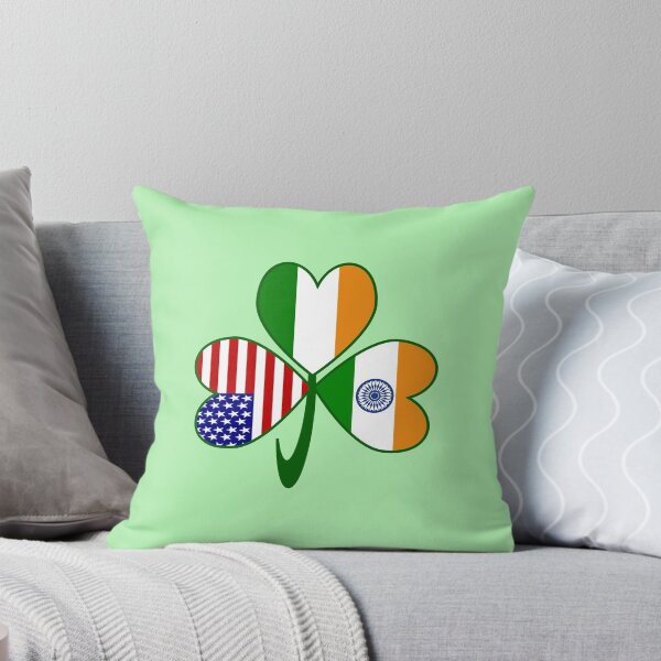 Item preview, India Ireland USA Shamrock Flags designed and sold by AuntieShoe.