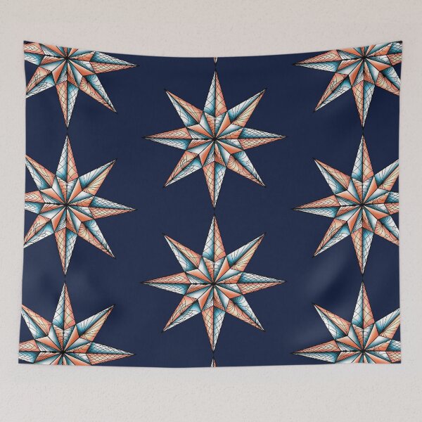 Item preview, Coral and Teal Star designed and sold by lezell.