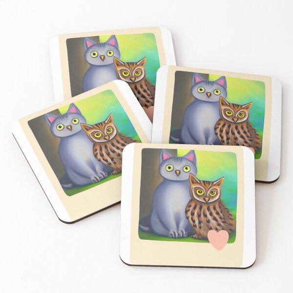 Item preview, A Cat and An Owl Funny Pet Owner Love Frame designed and sold by Trendy-Now.