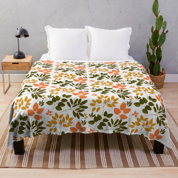 Item preview, Bright orange and green Foliage designed and sold by PrettywithColor.