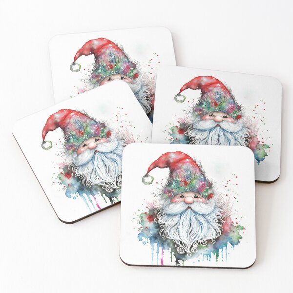 Item preview, Jolly Watercolor Santa Gnome designed and sold by cardinalhill.