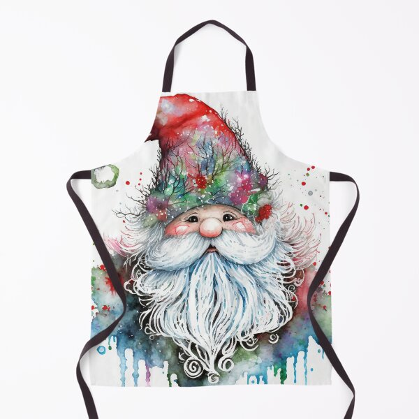Item preview, Jolly Watercolor Santa Gnome designed and sold by cardinalhill.