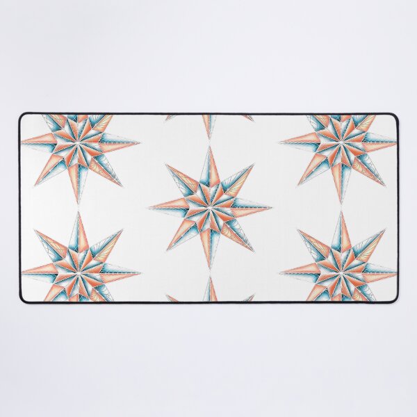 Item preview, Teal and Coral Star-Light designed and sold by lezell.