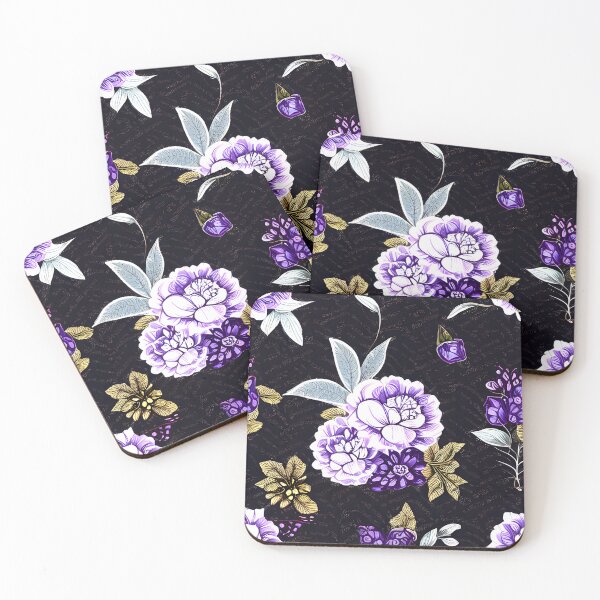 Aperçu de l'œuvre Fleurs violettes aquarelles, motif sans couture, art de jardin #13 créée et vendue par supeart.