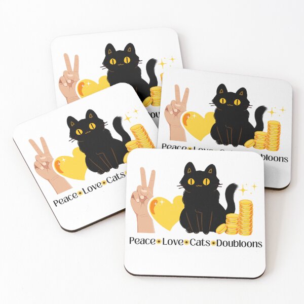Item preview, Peace Love Cats Doubloons designed and sold by SunnySunshine20.